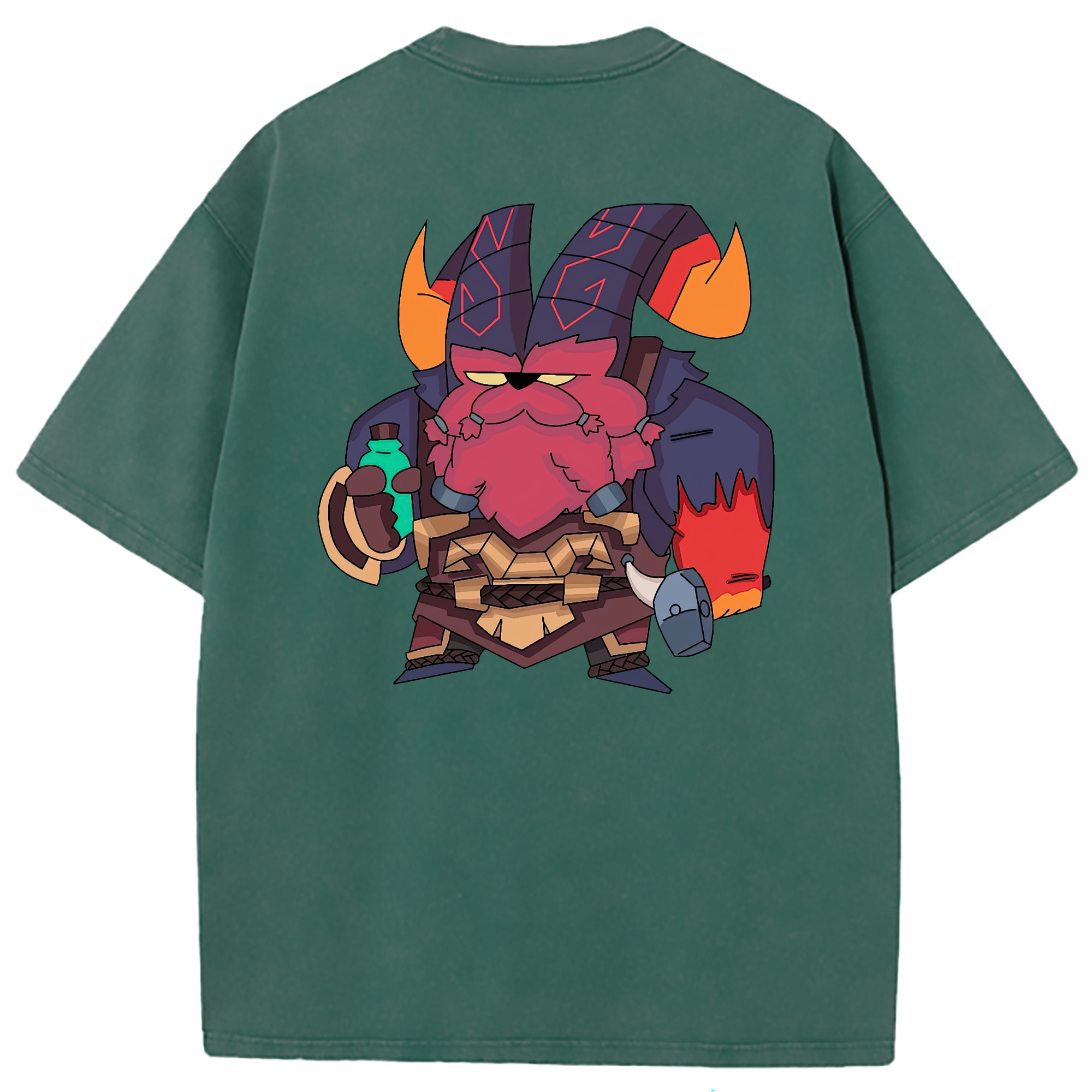 （画像用） リーグ・オブ・レジェンド League of Legends LOL 綿100% ヴィンテージ風 半袖Tシャツ（背面プリント）